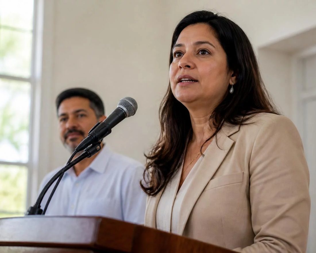 Participante ergue a mão para pedir a palavra numa mesa coberta de folhas anotadas